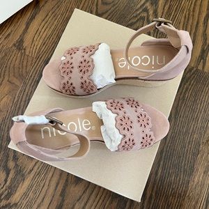 Nicole Espadrille Wedge Sandal, Mauve, Sz 7